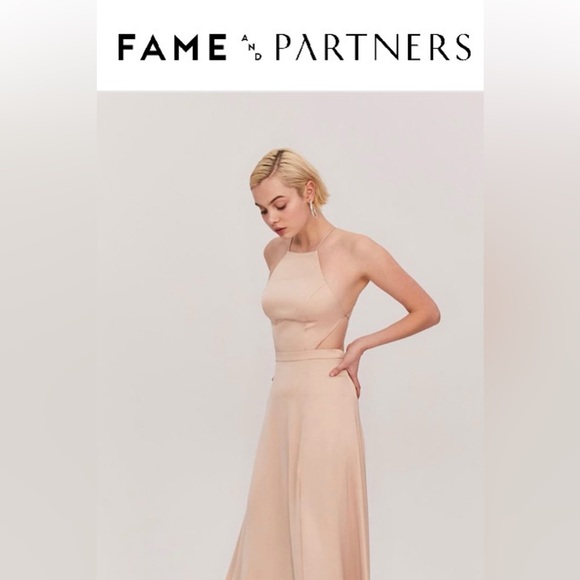 Fame & Partners Ada Lilac Halter Slit Maxi Gown - Picture 1 of 9